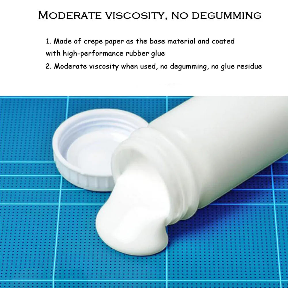 20m Masking Tape – 6mm-50mm Adhesive Crepe Paper for Painting, Drawing, and DIY Projects