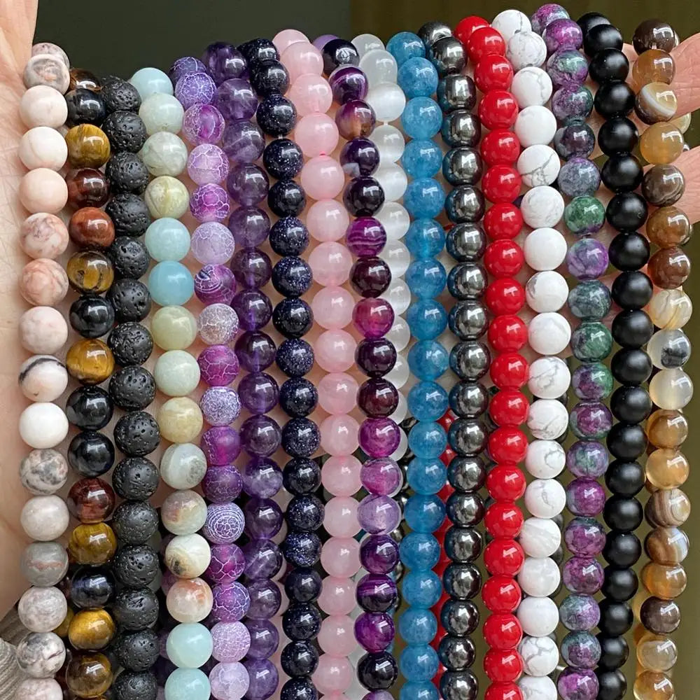 Natural Stone Beads – Tiger Eye, Amazonite, Lava, Turquoise & More for DIY Jewelry