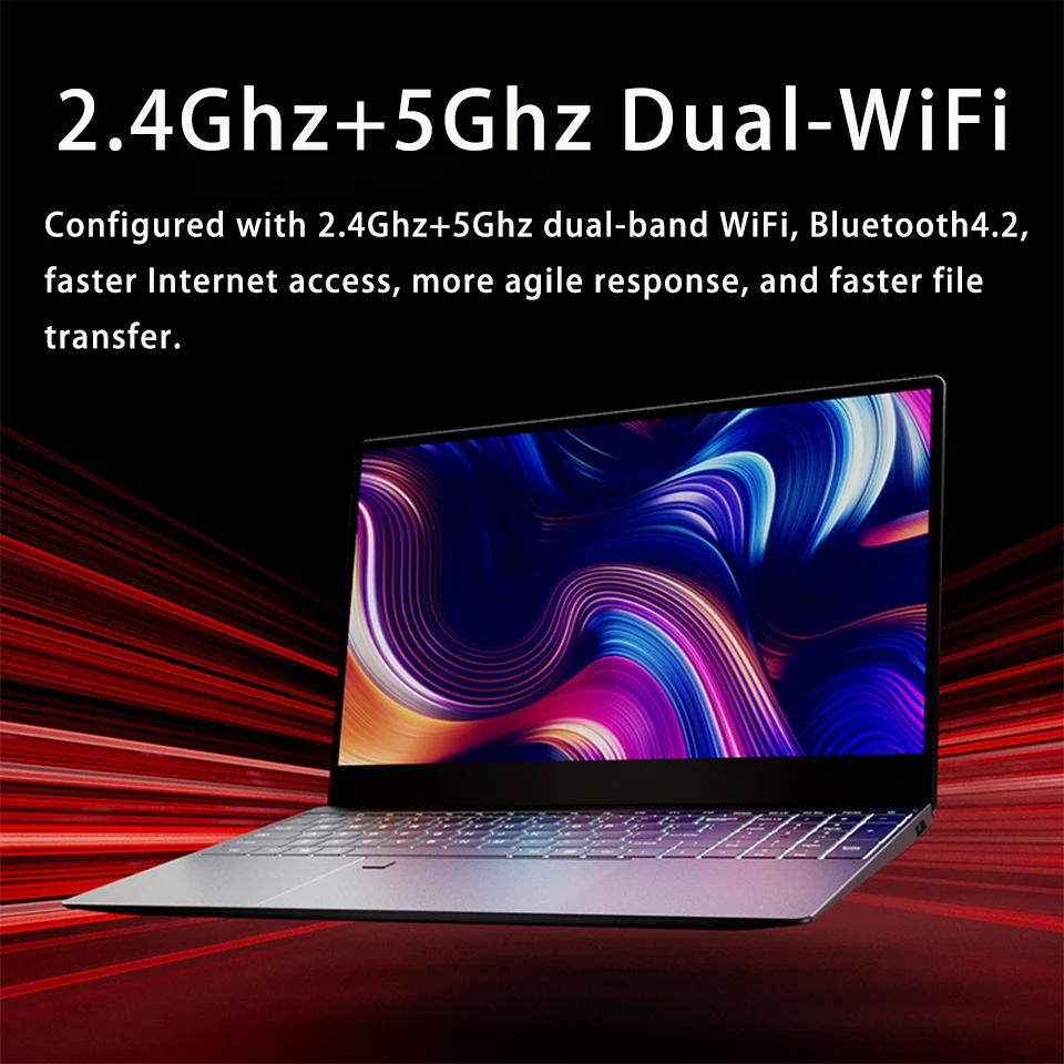 Carbayta Ultrabook Laptop – Windows 10/11 Pro፣ 12GB RAM፣ SSD Options (128GB-1TB)፣ 5G WiFi እና ብሉቱዝ