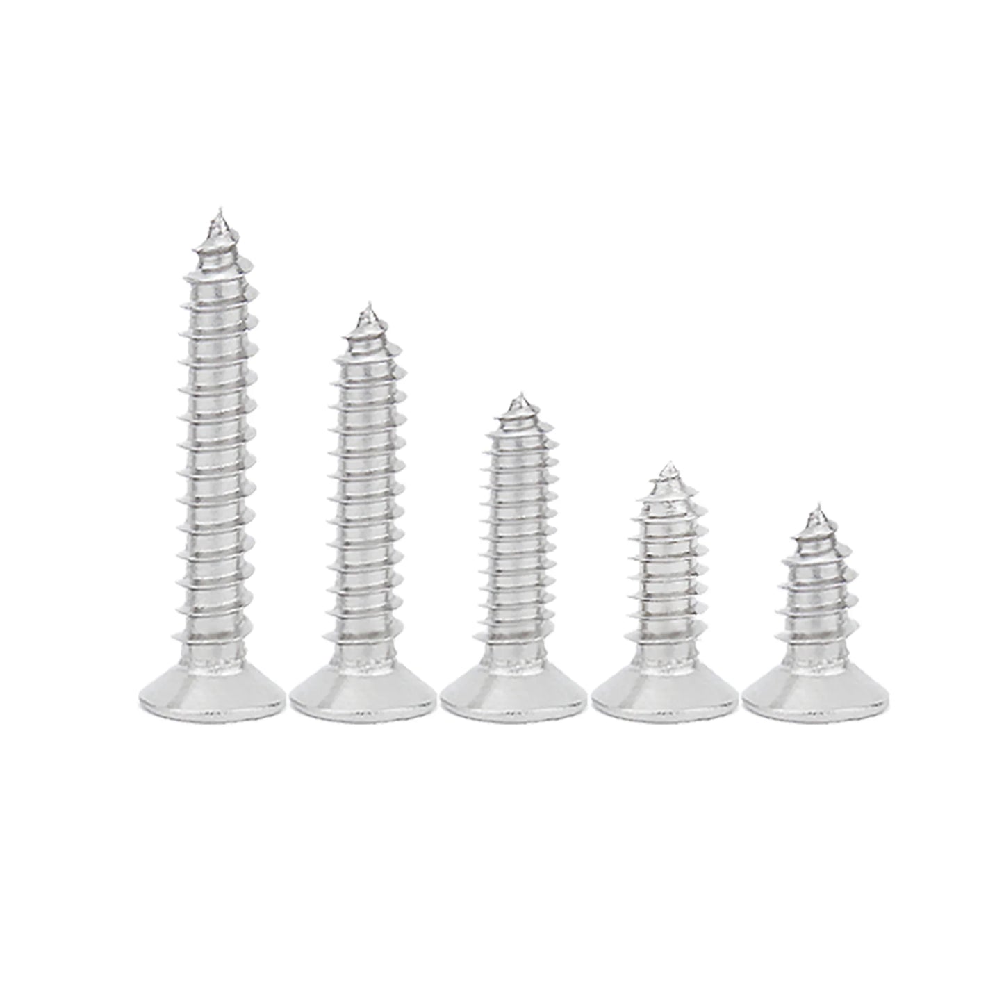 500PCS Wood Screws Assortment Kit – Flat Head, Phillips, Self-Tapping (M2x4 to M2x10)