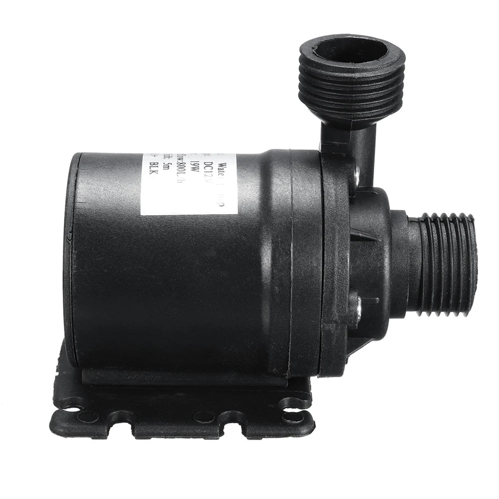 እጅግ በጣም ጸጥ ያለ 12 ቪ የውሃ ፓምፕ - 800L/H የውሃ ውስጥ የውሃ ገንዳዎች ፣ ኩሬዎች እና ፏፏቴዎች የሚገዛ ፓምፕ
