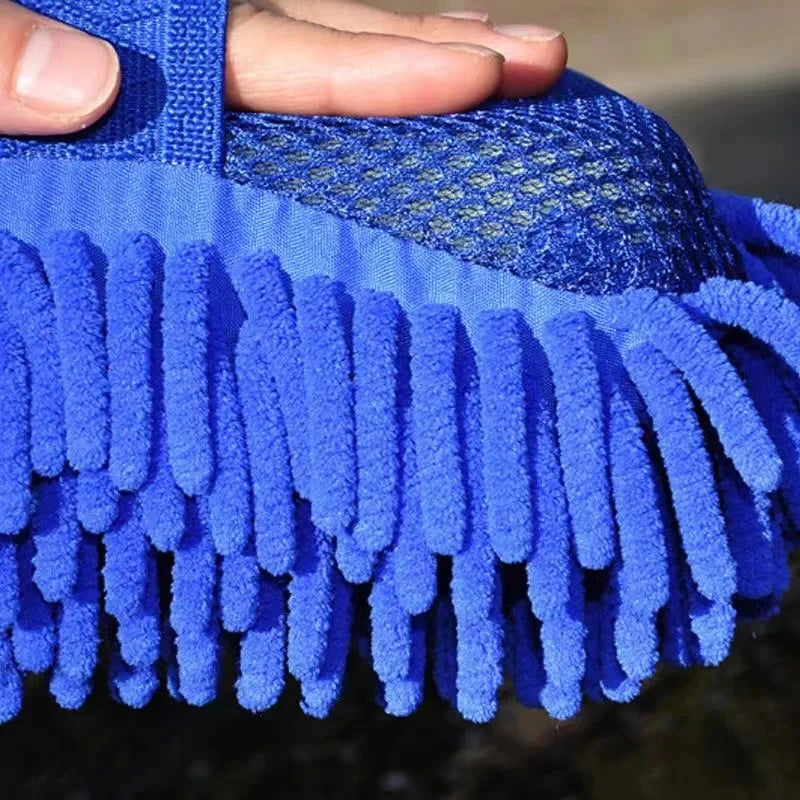 ለስላሳ ማይክሮፋይበር Chenille ማጠቢያ ብሩሽ - የመኪና አካል ማጽዳት እና ዝርዝር ስፖንጅ