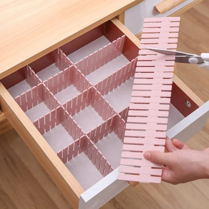 4PCS Adjustable Drawer Dividers – Organize Makeup, Socks, and Underwear Easily