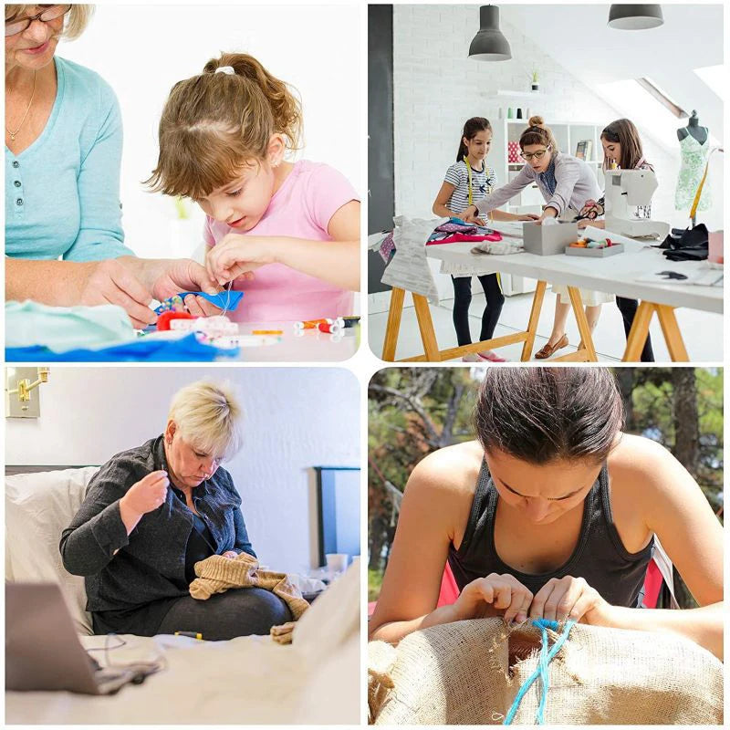 Portable Sewing Kit for Beginners & Pros - Includes Needles, Thread, Scissors & Essentials