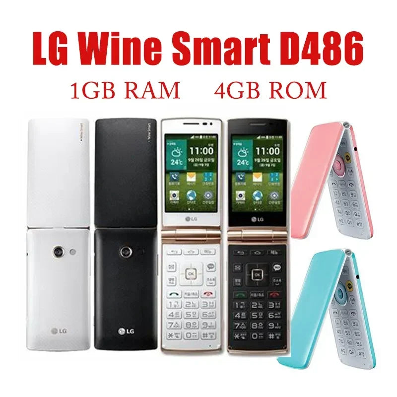 የተከፈተ LG Wine Smart Flip ስልክ - ባለአራት ኮር፣ LTE፣ 3.2' ማሳያ፣ 3.15MP ካሜራ