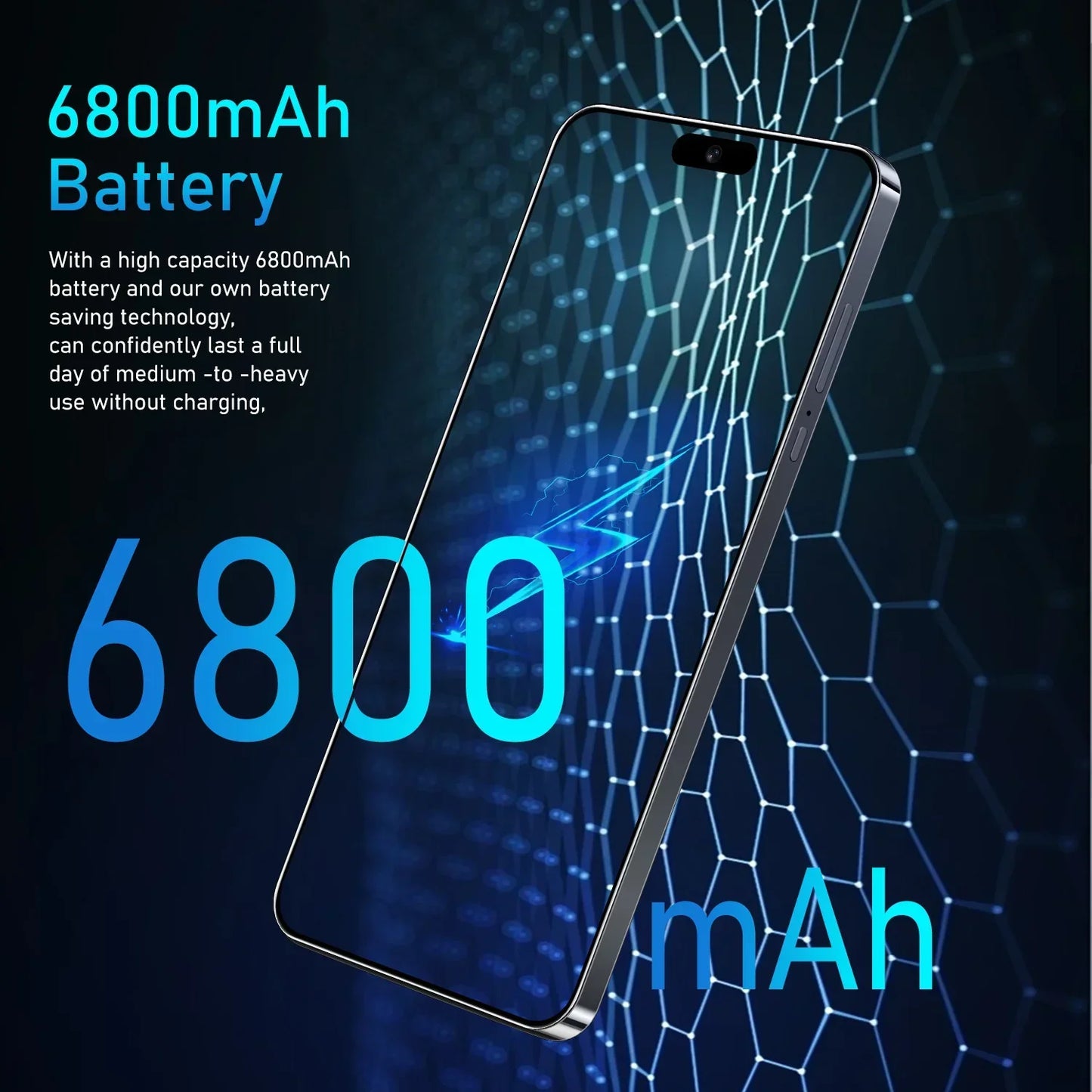 i15 Pro ባለከፍተኛ-መጨረሻ ስማርትፎን - 7.3 ኢንች ኤችዲ ማሳያ፣ 5ጂ፣ አንድሮይድ 13፣ 108ሜፒ ካሜራ፣ 6800mAh ባትሪ