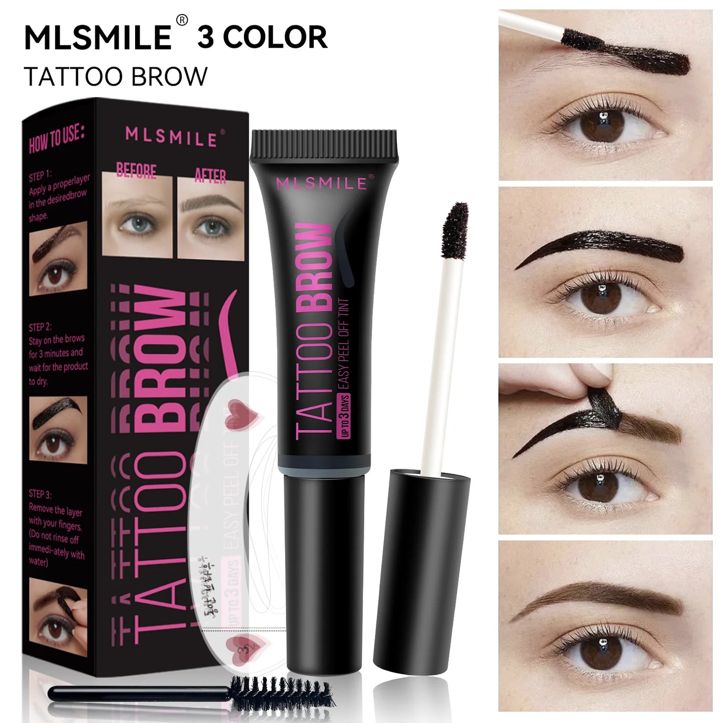 Peel-Off Eyebrow Tint Gel – Semi-Permanent, Waterproof Eyebrow Dye for Long-Lasting Color