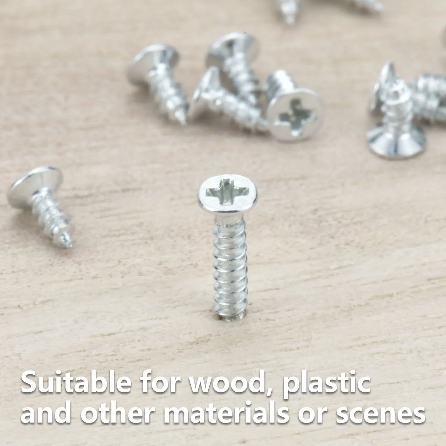 500PCS Self-Tapping Phillips Screws Kit – M2 Alloy Steel, 5 Sizes for Woodworking & DIY