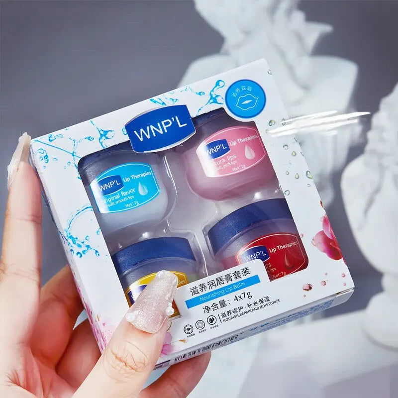 እርጥበታማ የከንፈር ቅባት ስብስብ - 4/6/8pcs፣ በተፈጥሮ እፅዋት ላይ የተመሰረተ ለተሰነጠቀ ከንፈር እንክብካቤ