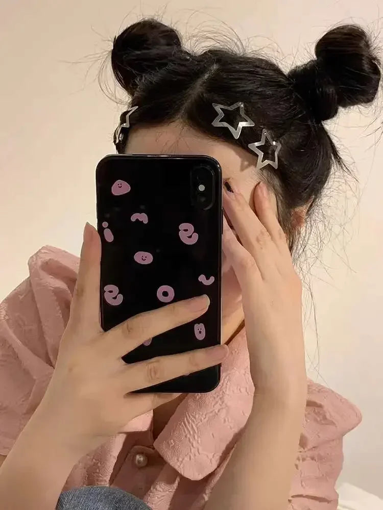Y2K Silver Star Hair Clips - 2/50Pcs Filigree Metal Barrettes፣ ከኒኬል ነፃ