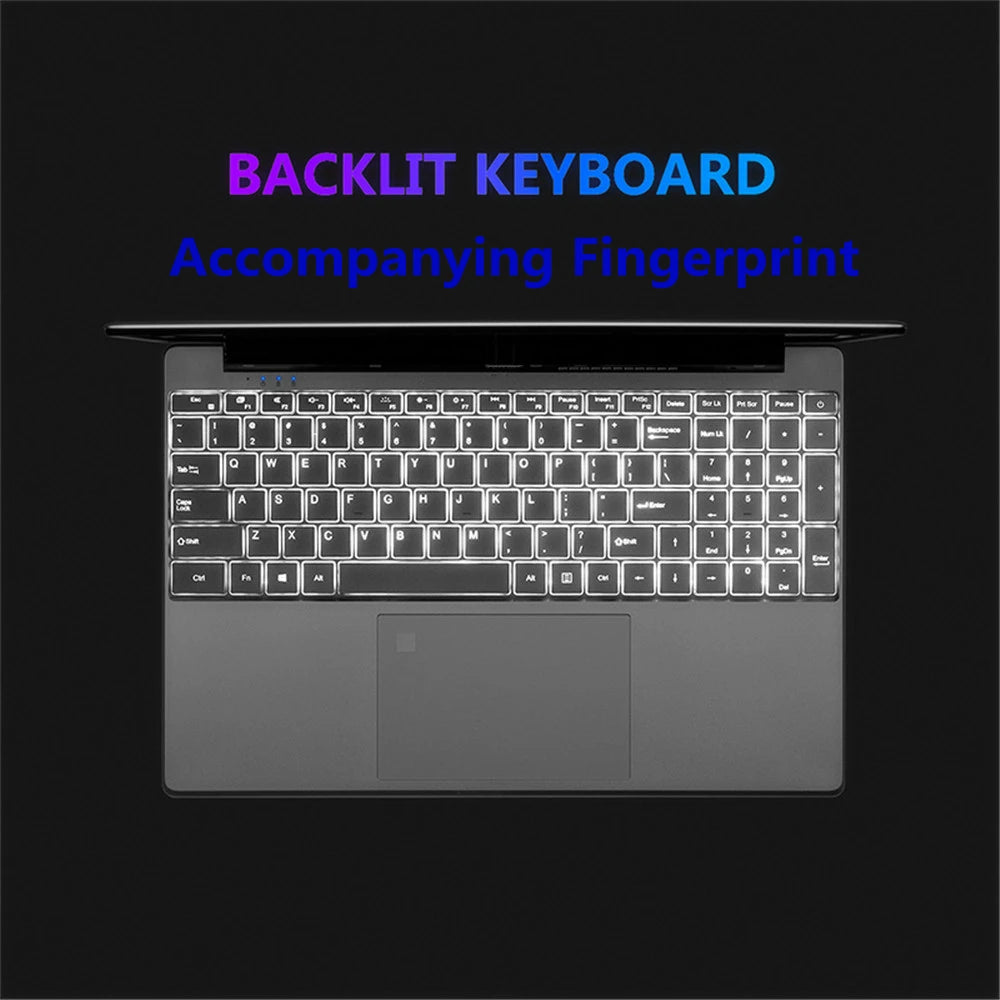 Carbayta Ultrabook Laptop – Windows 10/11 Pro፣ 12GB RAM፣ SSD Options (128GB-1TB)፣ 5G WiFi እና ብሉቱዝ