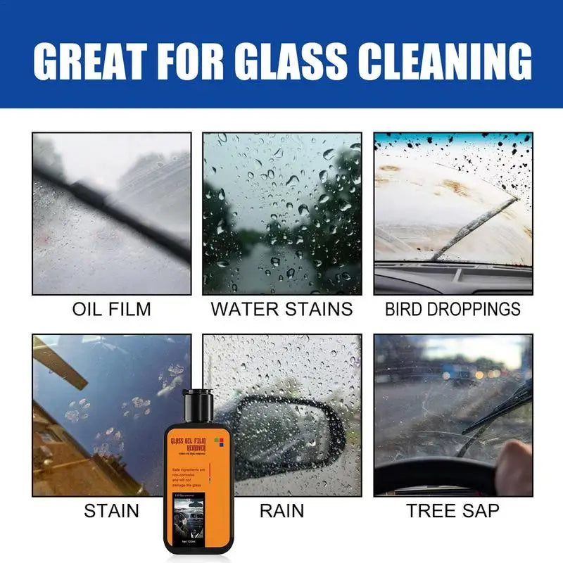 120ml Glass & Oil Film Remover – Spotless Windows Made Easy!