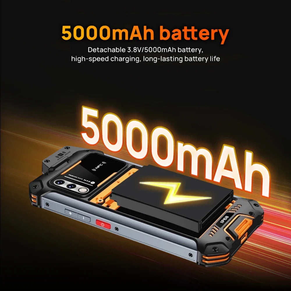 UNIWA W888 Rugged Smartphone – ፍንዳታ ማረጋገጫ፣ IP68 ውሃ የማይገባ፣ አንድሮይድ 11፣ 6.3 ኢንች ኤችዲ ስክሪን፣ 5000mAh ባትሪ