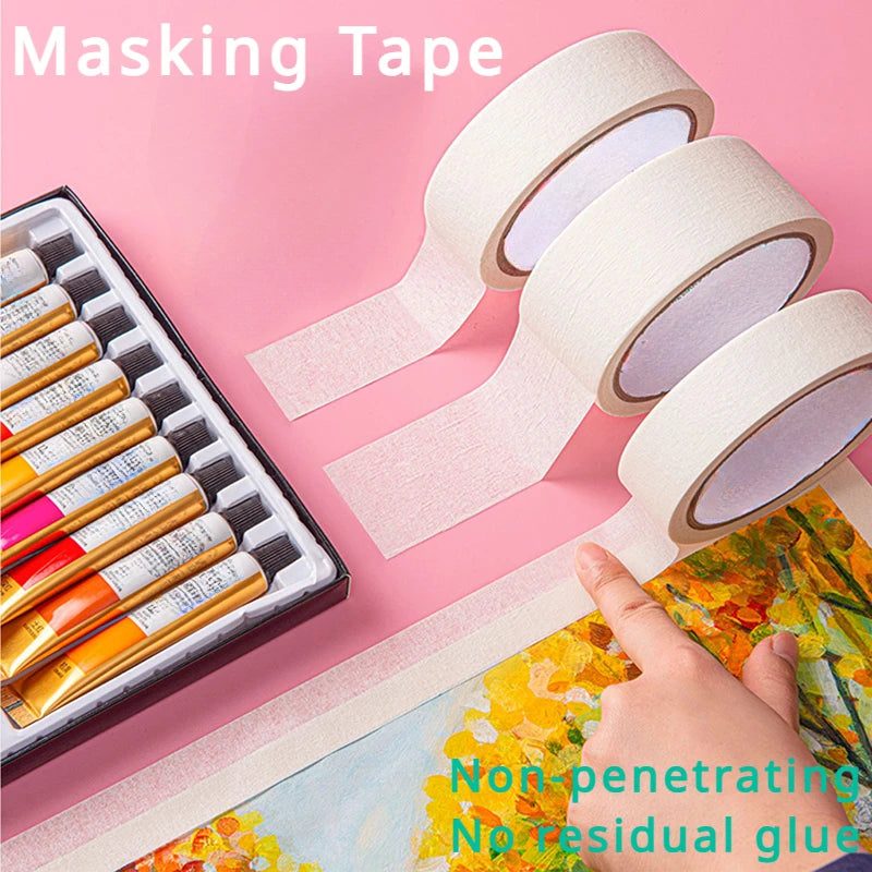 10ሜ Beige Masking Tape - ለመኪና እና ለቤት ሥዕል ፕሮጀክቶች ተስማሚ