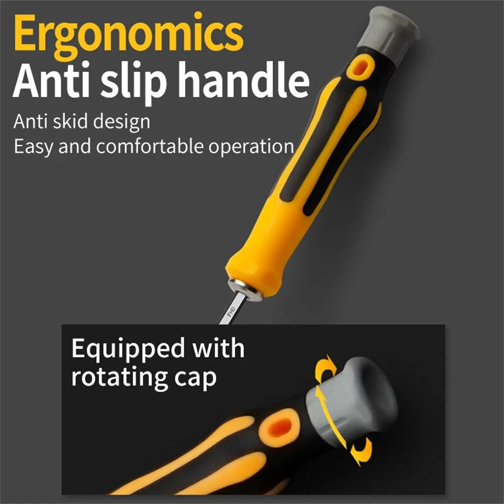 12-በ-1 መግነጢሳዊ screwdriver አዘጋጅ - ትክክለኛ መሣሪያ ከመስቀል እና ጠፍጣፋ ራሶች ጋር