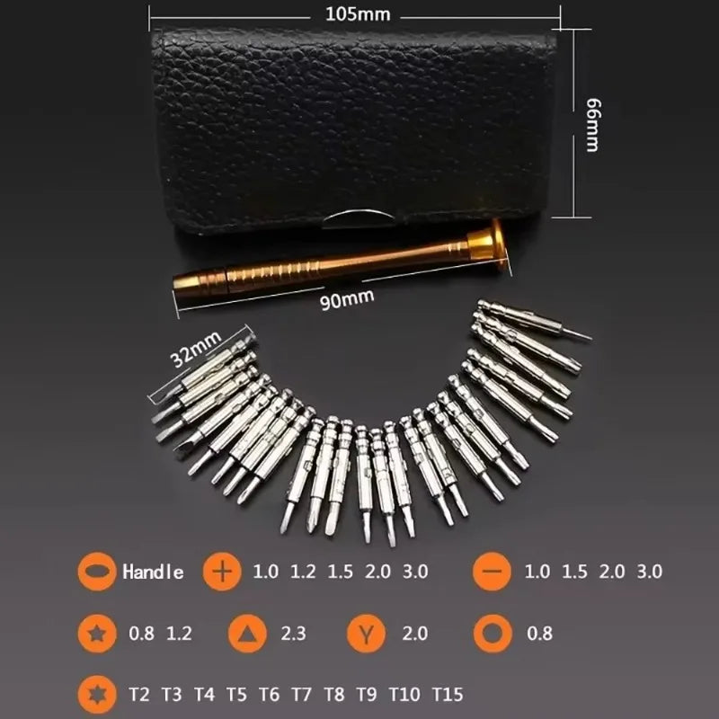 25-in-1 Precision Screwdriver Set – Ideal for Mobile Phone, Laptop, and Electronics Repair