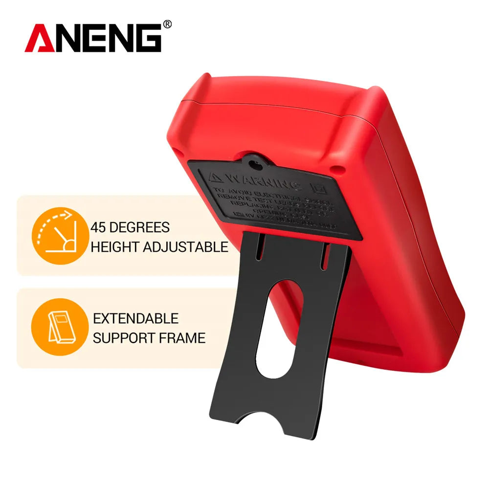 ANENG DM850 ዲጂታል መልቲሜትር - 1999 ቆጠራዎች፣ ራስ-ሰር የ AC/DC የቮልቴጅ ሞካሪ