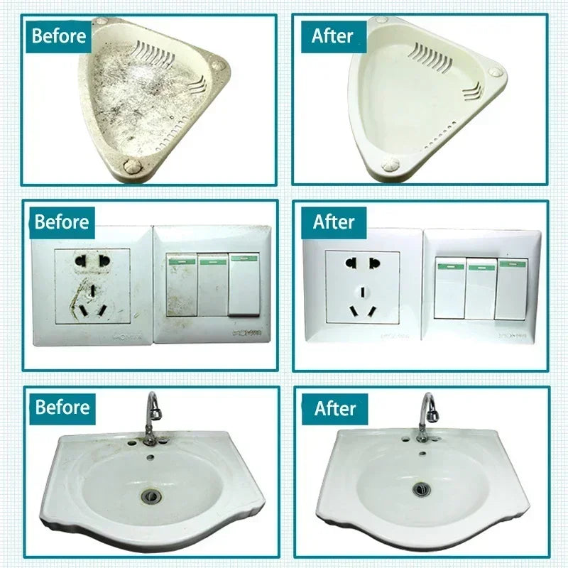Magic Melamine ስፖንጅ ኢሬዘር - ለኩሽና እና መታጠቢያ ቤት ማጽጃ (100x60x20 ሚሜ)