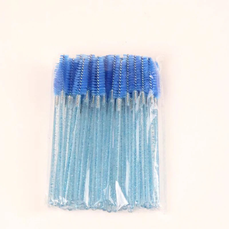 Disposable Crystal Eyelash and Brow Brushes – Perfect for Extensions and Makeup