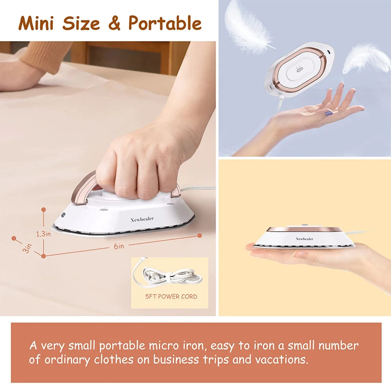 Mini Handheld Electric Dry Iron – Portable Travel Iron with Dual Voltage