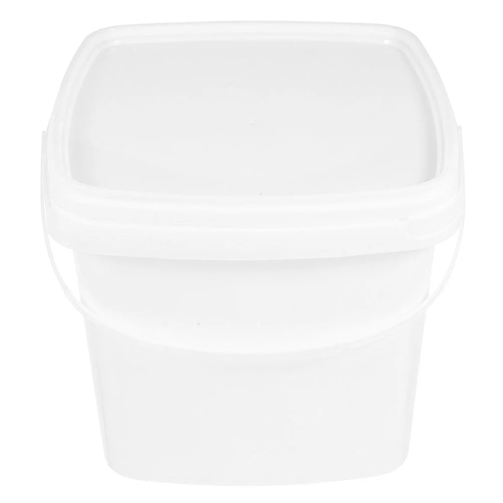 3L Clear Plastic Bucket with Lid – Reusable Container for Paint, Water & Mixing