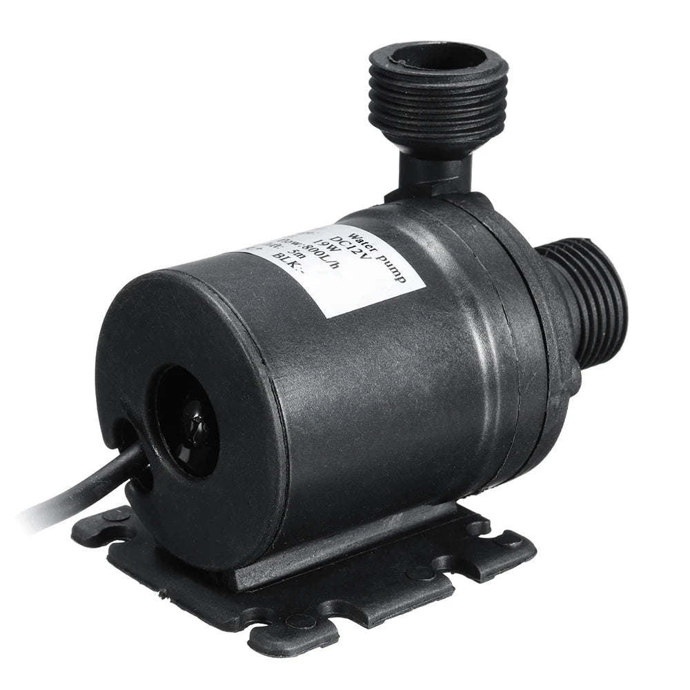 እጅግ በጣም ጸጥ ያለ 12 ቪ የውሃ ፓምፕ - 800L/H የውሃ ውስጥ የውሃ ገንዳዎች ፣ ኩሬዎች እና ፏፏቴዎች የሚገዛ ፓምፕ