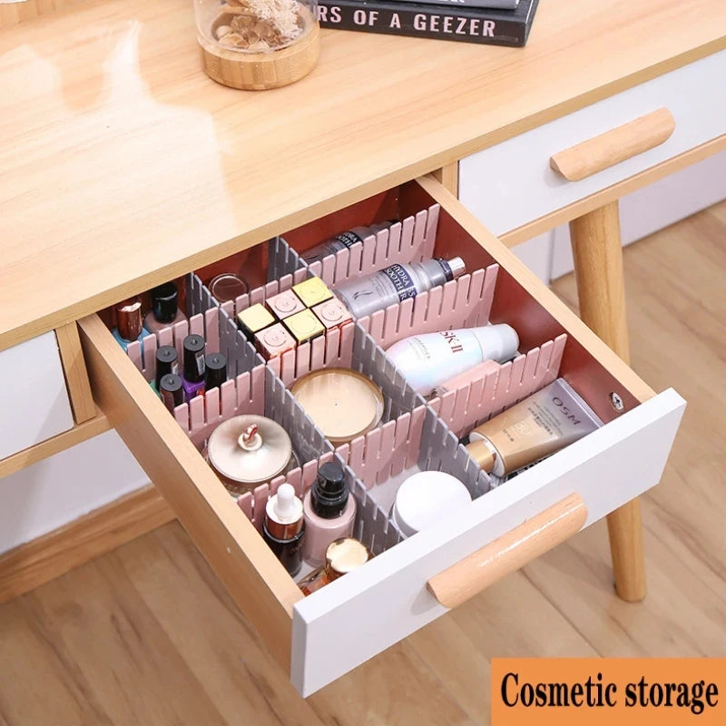 4PCS Adjustable Drawer Dividers – Organize Makeup, Socks, and Underwear Easily