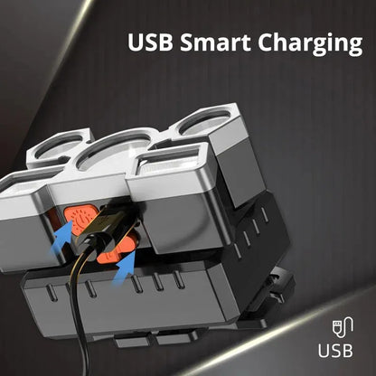 Rechargeable 5-LED Headlamp – Super Bright Light for Camping, Fishing, and Outdoor Use