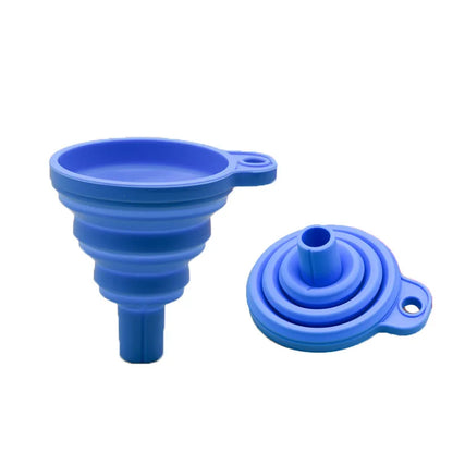 Foldable Engine Funnel - Portable Silicone Liquid Funnel for Oil & Washer Fluid Changes