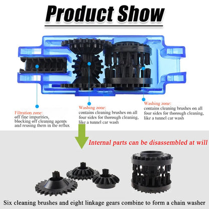 Bicycle Chain Cleaner Set – 3D Brush & Wash Tool for MTB & Road Bikes