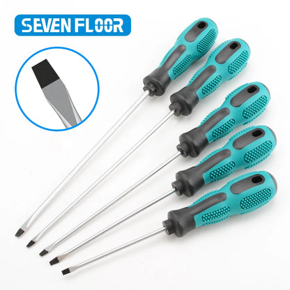 Magnetic Multifunctional Screwdriver – Flat and Phillips Head, Anti-Slip Handle for Household Use