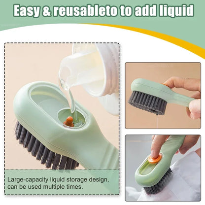 Automatic Shoe Cleaning Brush – Liquid Dispensing, Soft Bristles for Shoes and Clothes (1-2 Pack)