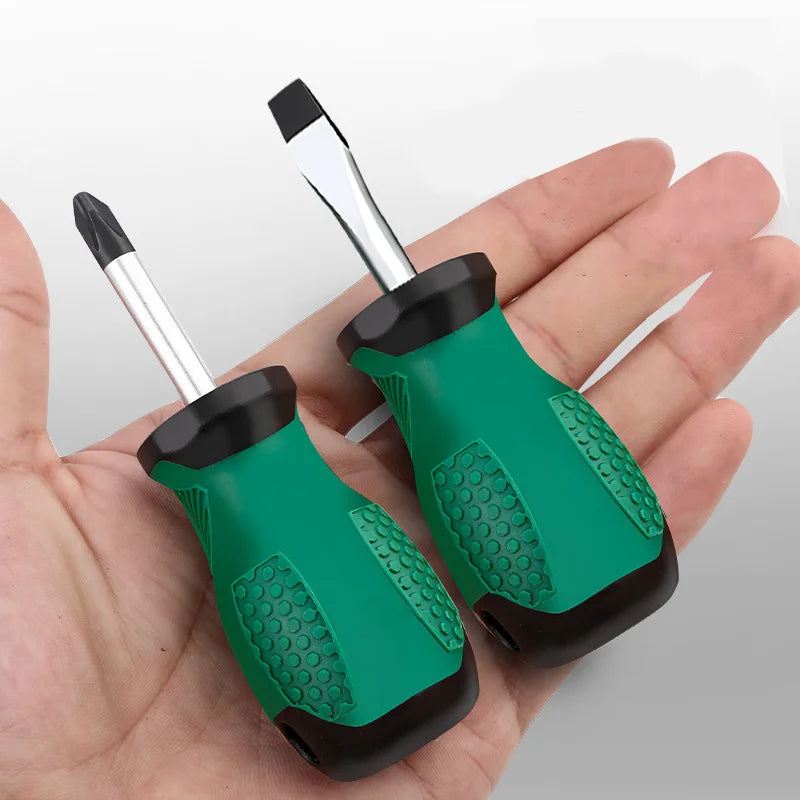 Retractable Magnetic Dual-Purpose Screwdriver – Cross & Flat Head