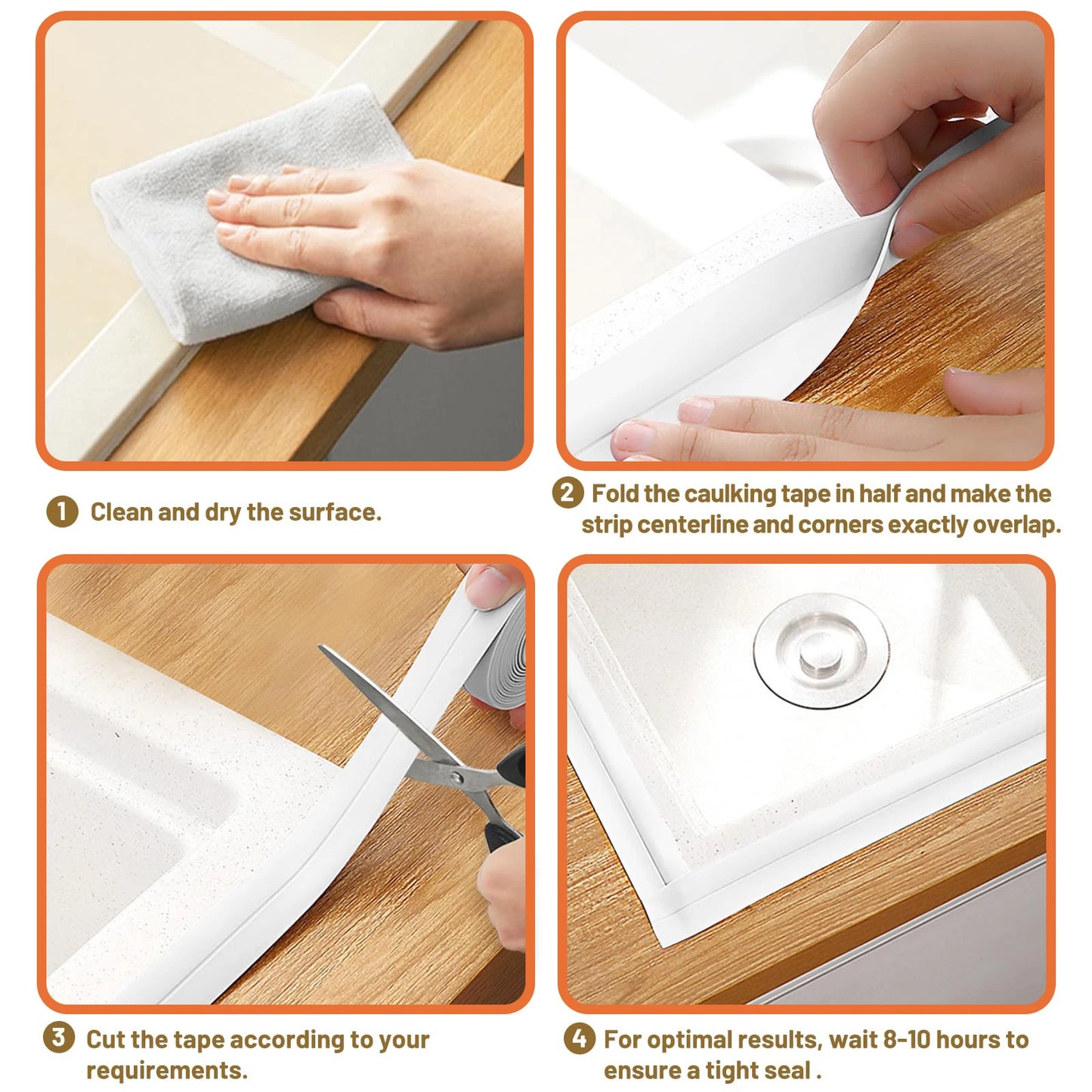 Waterproof Self-Adhesive Caulk Tape – Ideal for Sealing Bathtubs, Toilets, and Kitchen Surfaces