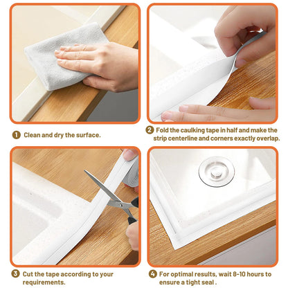 Waterproof Self-Adhesive Caulk Tape – Ideal for Sealing Bathtubs, Toilets, and Kitchen Surfaces