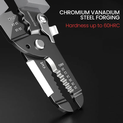 Multifunctional Electrician Pliers - Stripping, Cutting, Crimping Tool