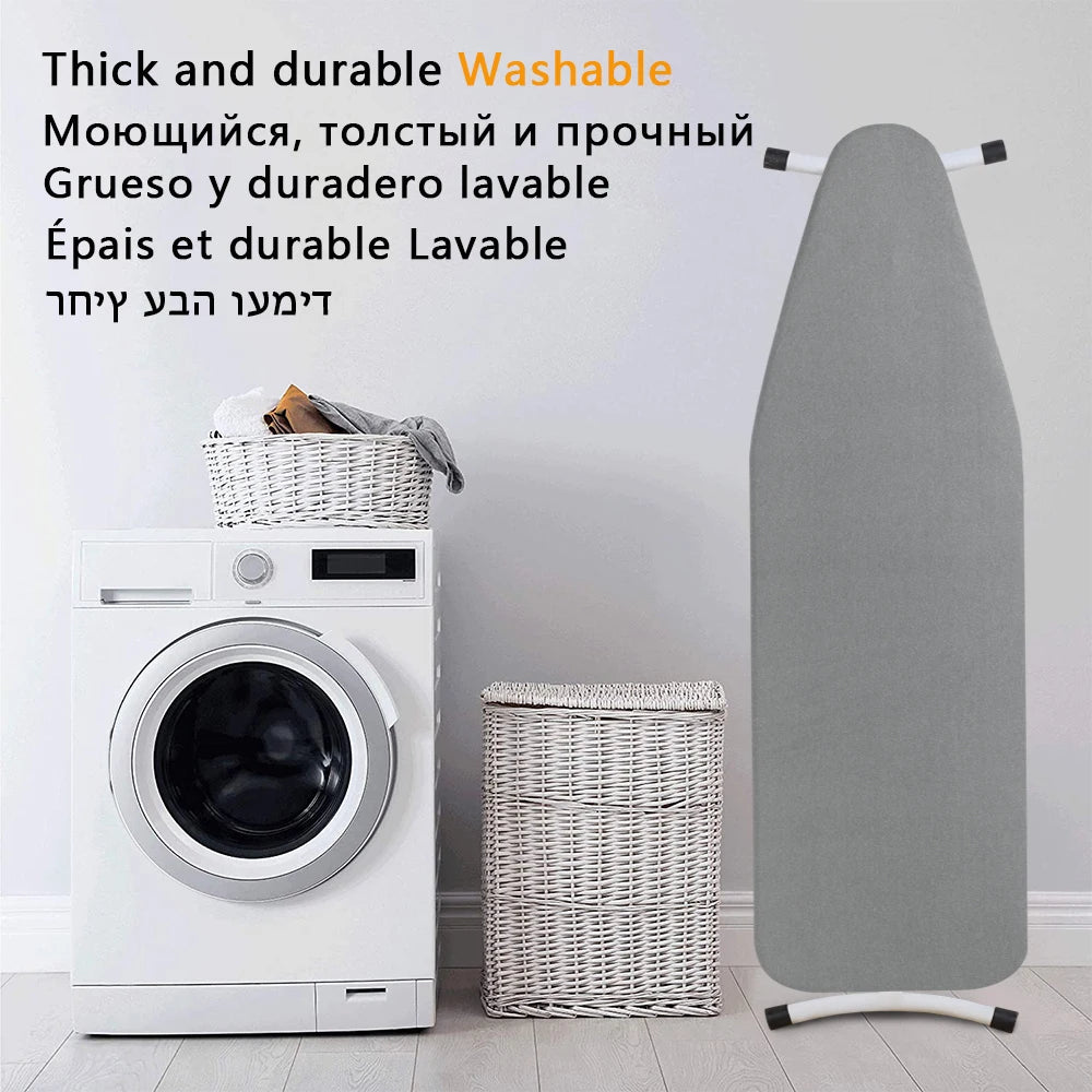 Heat-Reflective Cotton Ironing Board Cover - Scorch Resistant, 140x50cm