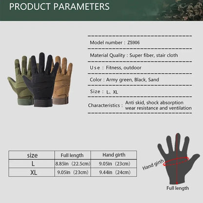 Outdoor Fingerless Protective Gloves – Ideal for Sports, Hunting, and Fitness