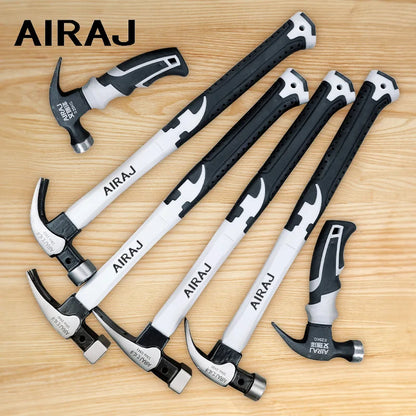 AIRAJ Claw Hammer – Short & Long Handle Options, High Carbon Steel, Anti-Slip Grip