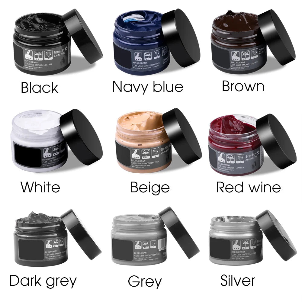 ערכת תיקון עור לרכב - מזור נוזלי לצביעה מחדש למושבים, נעליים ועוד