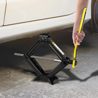Compact DayPlus Scissor Jack - 2 Ton Car Jack with Hex Wrench, 105-385mm Lift Range for Cars & SUV