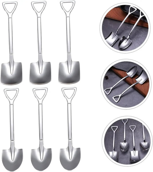 4PCS አይዝጌ ብረት የፈጠራ የውሃ-ሐብሐብ ማንኪያዎች - ለቡና፣ ጣፋጮች እና ፍራፍሬዎች ተስማሚ