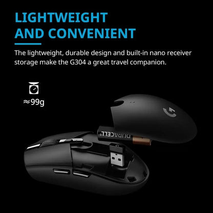 ሎጌቴክ G304 G305 ገመድ አልባ መዳፊት ጨዋታ ከፔሪፈራል ፕሮግራም ሊሰራ የሚችል የቢሮ ዴስክቶፕ ላፕቶፕ መዳፊት LOL