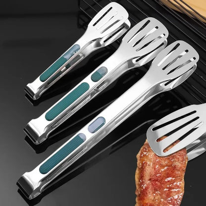 አይዝጌ ብረት BBQ Tongs – 7፣ 9፣ 12 ኢንች ከማይንሸራተት የሲሊኮን እጀታ ጋር ለማብሰያ እና ምግብ ማብሰል