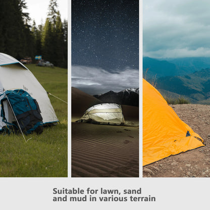 יתדות אוהל מפלדת אל חלד 6 יחידות - יתדות 28 ס"מ לקמפינג, חופה ושימוש חיצוני