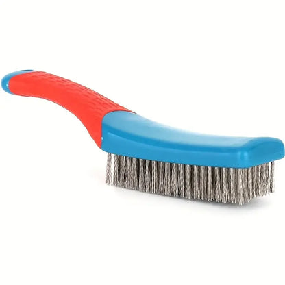 Heavy-Duty Wire Brush with Stainless Steel Bristles – Ideal for Rust, Paint, and Dirt Removal