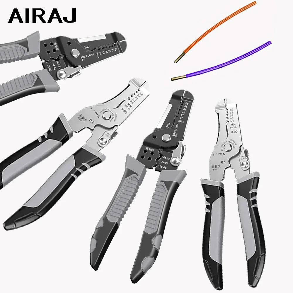 Multifunctional Electrician Pliers - Stripping, Cutting, Crimping Tool