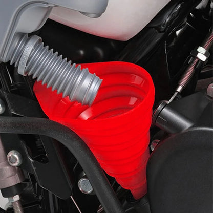 Foldable Engine Funnel - Portable Silicone Liquid Funnel for Oil & Washer Fluid Changes