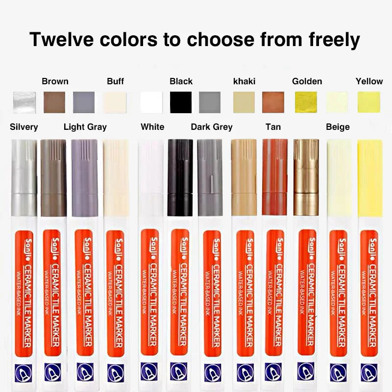 Waterproof White Grout Marker Pen – Seam Repair for Tiles and Bathroom Floors (1-3 Pack)