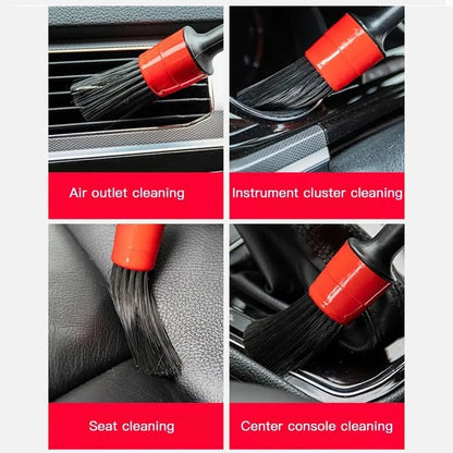 5PCS የመኪና ዝርዝር ብሩሽ አዘጋጅ - ለስላሳ ብሩሽዎች ለቤት ውስጥ ጽዳት እና አየር ማናፈሻዎች